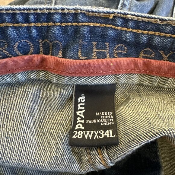 Prana Men's Jeans 28x34 Axiom Blue Stretch Denim Organic Cotton M41173402 - Picture 8 of 11